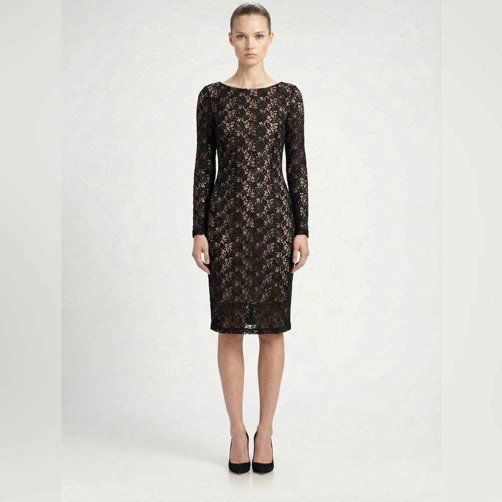 ALICE + OLIVIA Dandi Lace Open-Back Dress Sz 2